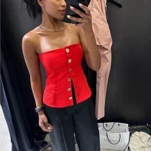 NEW, Red PINKO strapless top